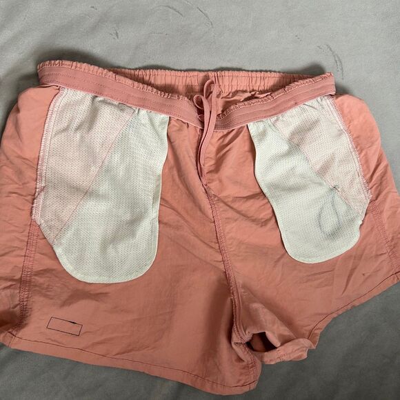 Patagonia Baggies  Shorts female L Salmon Pink fish net pockets - Picture 2 of 9